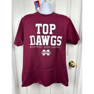 NWT! Mississippi State Bulldogs Football Maroon Top Dawgs Large TShirt